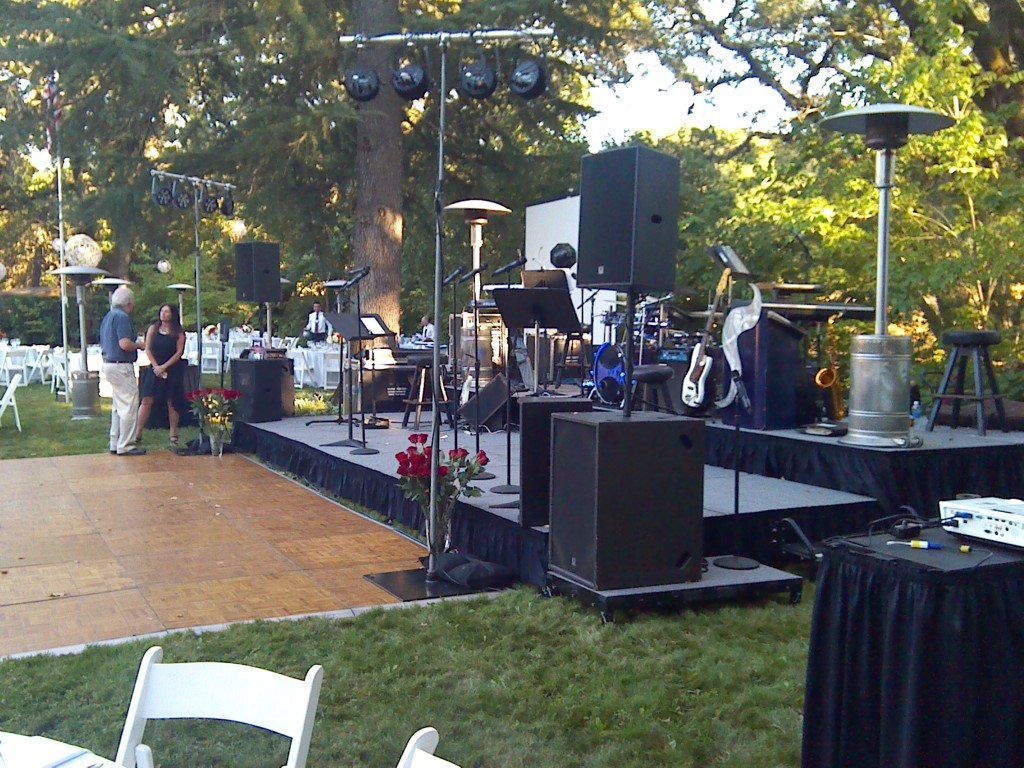 Stage Setup - Wedding rental and installation